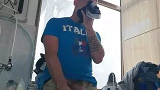 Old Mature Hung Big Cock Repairman Is Fixing the Washmachine for a Horny Couple