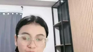 Asian girl stripping her underwear keeps stroking