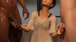 My Hot Wife #1 My wife Bella grabbed Henry's and my cocks