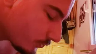 Submissive boy eats out used pocket pussy