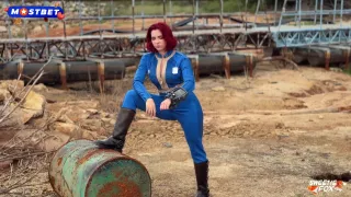 Fallout Cosplay - Redhead Dweller Of Shelter 33 Rough Fucks With Stranger Till Facial