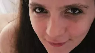 Horny pussy fucks and swallows cum