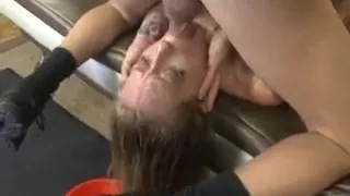 Blonde Bimbo Covered In Fluids Gagging On Dick With Skye Avery