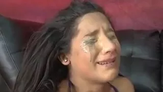 Freaky Chick Stella Bella Tests Her Gag Reflex On A Big Cock