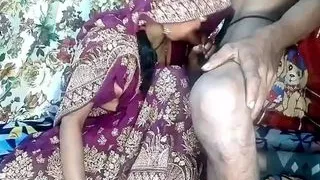 Newly wedded beautiful Bhabhi becomes bride by wearing a new saree I convinced Bhabhi to fuck me hard in Hindi Claire Vays