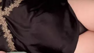 The stepmom in beautiful panties allowed herself to be touched and I finished right on her panties!