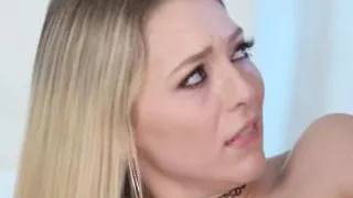 Slender blonde Lily Larimar deep fuck behind the scenes