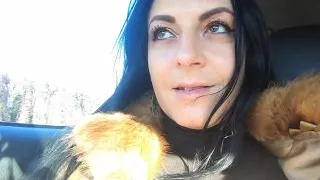 Cheating Wife Goes Fur-coat Shopping with Her Husband's Friend. She Will Suck His Cock Out-door 221