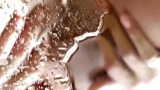 Pretty blonde masturbates her horny pussy