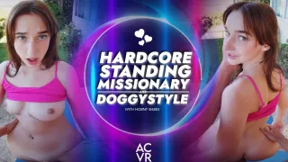 Hardcore Standing Missionary & Doggystyle with Horny Babes