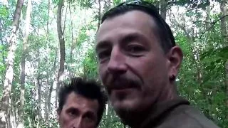 Curly babe gets both holes fucked by huge cocks