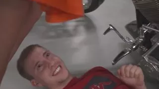 Hot blonde loves to suck and fuck both cocks