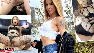 GERMAN SCOUT - Deep Anal Sex Casting for Skinny Colombian Teen Ashley Rose at Pick Up