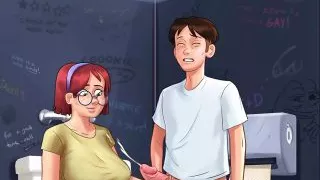 hot bhabi and dever make seen in summertime saga