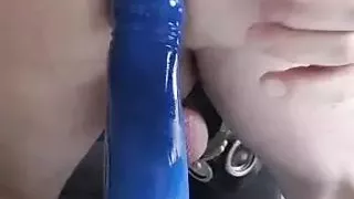 i playing with my blue dildo and black dildo and my red butt plug