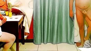 Innocent girl sucking cock next to mature 70 year old grandmother