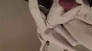 Naughty Kirsten in white leather