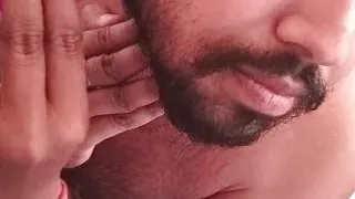 Face shaving of Full body shaving at extreme hardcore in bathroom