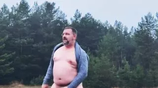 I'm jerking off in an old open-pit mine