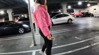 Girl Sucking Dick Stranger in Car Sucked All the Cum