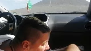 A quick blowjob in our car