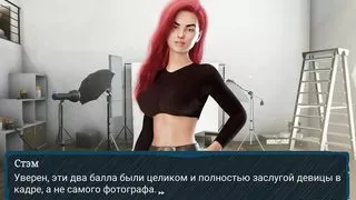 red-haired sweet girl poses for photos but I couldn't resist and fucked her