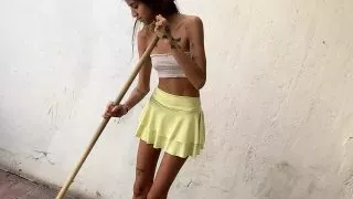 While my stepfathers are not there I take the opportunity to fuck my stepsister in the Wespedes room