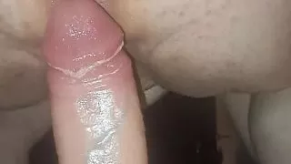 Big dildo stretching hole