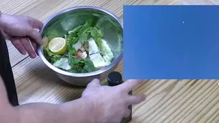 Making a special salad.