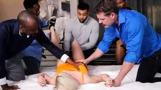 MILF Kyla Keys Welcomes Double Black Cock In Orgy Session