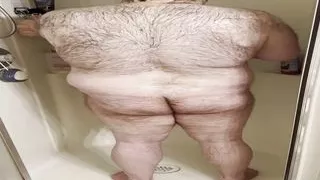 Big Fat Hairy Dad Taking a Shower