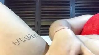 Venezuelan Latina enjoys a huge cucumber