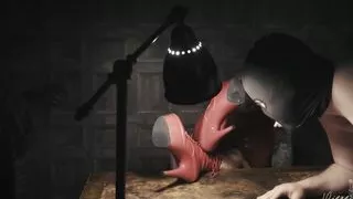 Shiny Red High Heeled Boot Submission (crawl Across My Desk and Lick My Boots)