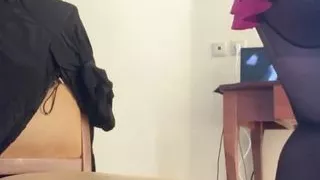 I'm Oiled up and I'm Fucking My Pussy Big Fuck and I'm Screaming and Cursing Like Crazy I'm Wearing My Mini Skirt and I'm Jumpin