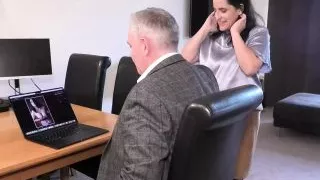 Boss fucks Employee after finding porn on computer
