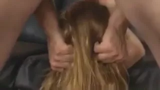 Blonde Amateur Girl Getting Her Face Wrecked With Dick