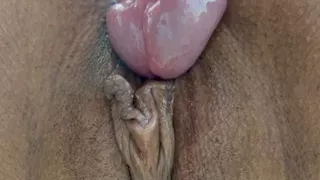 Close-up as his 19cm dive into her hole with a lot of pleasure and feeling