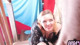 Beautiful MILF Gets Her Ass Fucked on the Stairs