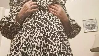 stepmother. showing what she has under her dress to her stepson's friend