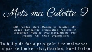 Your bully makes you wear her panties and films you being humiliated - french audio porn femdom