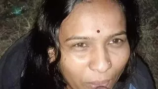 Jungle at night cum in mouth  and blowjob