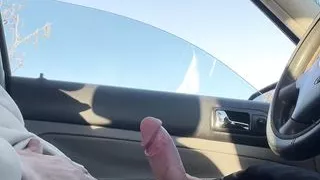 cruising car park, touching my cock till someone comes