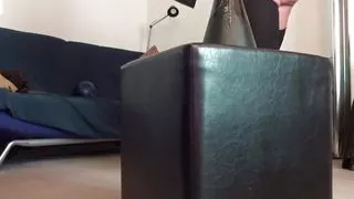 Klepperbitch with original kleppercoat riding big dildo plug  .fetish art by linda gumlin