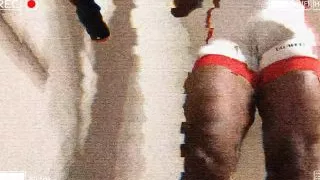 White Wrestling Singlet Treadmill Walk