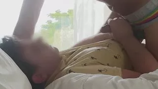 Couple Flip Flop Bareback Fucking on Vacation in Hotel by the Sea, Pt1