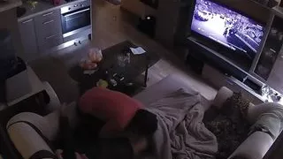 Netflix and Chill - Amateur Couple Caught Fucking Bareback After Finishing New Series - Fake Setting