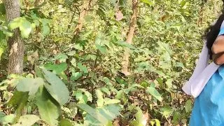 Desi Indian School Girl Ki Jungle Main Mangal