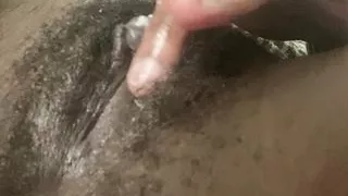 random upload of pretty phat vagina making a little wet mess spitting cum taste creamy insides spittt