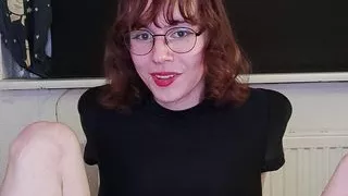 Naked trans girl jerks off and fucks her dildo