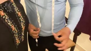 Tailor fun sister-in-law came to learn work and on the very first day, she learn how to give Measurements